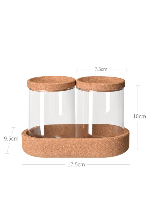 2-Glass Storage Jar set