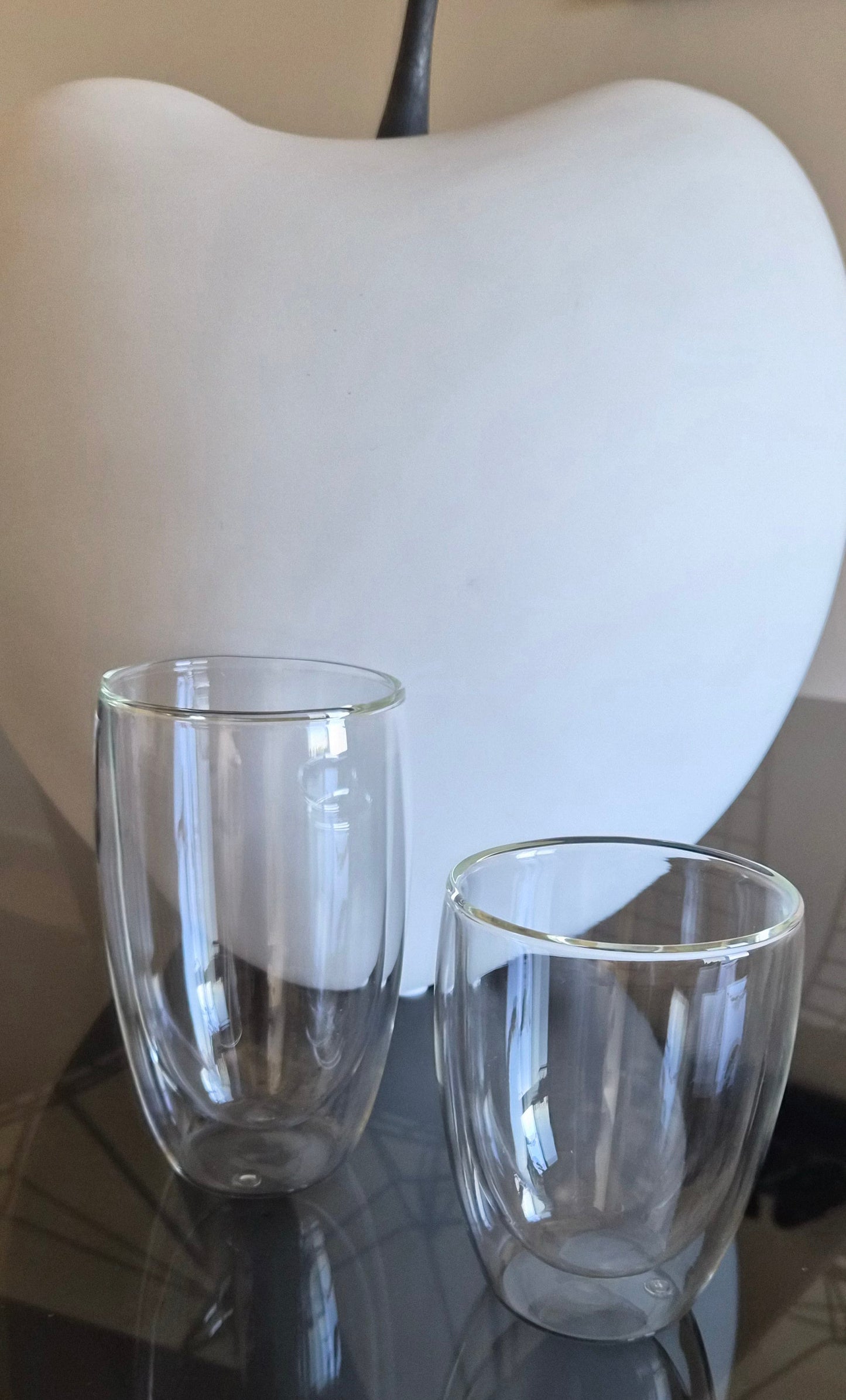 Double wall glass mug