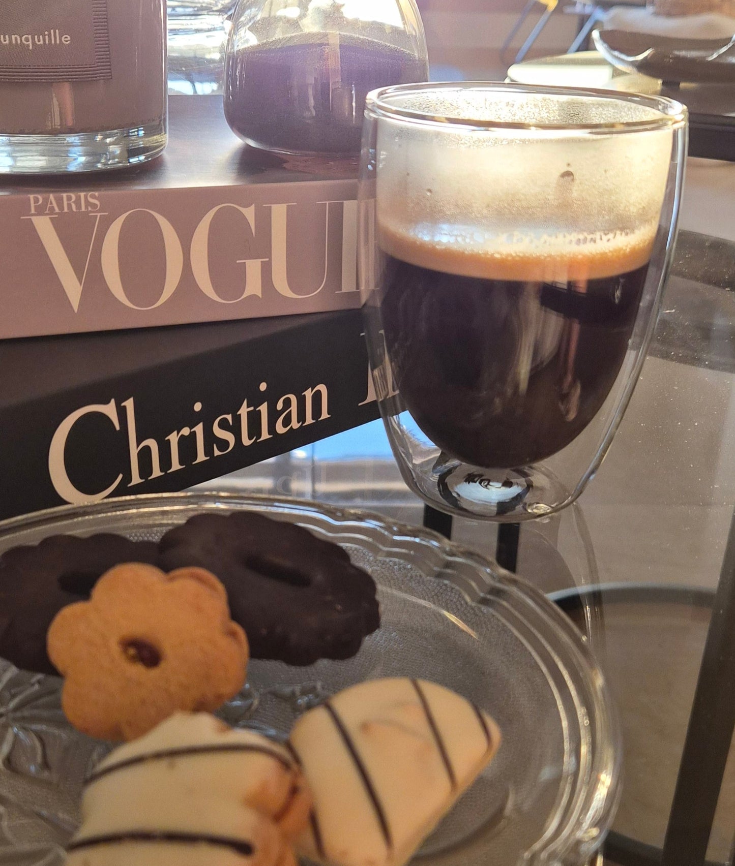 Double wall glass mug