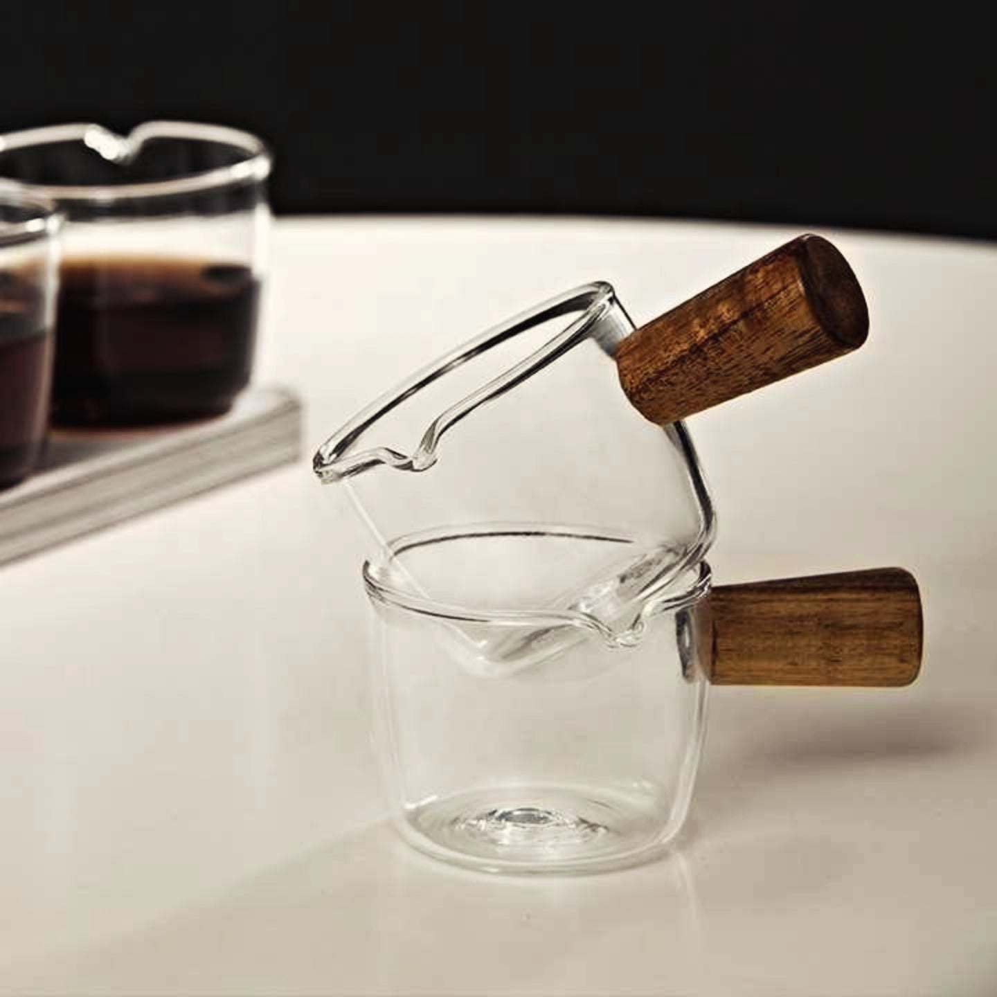 Glass pitcher shot